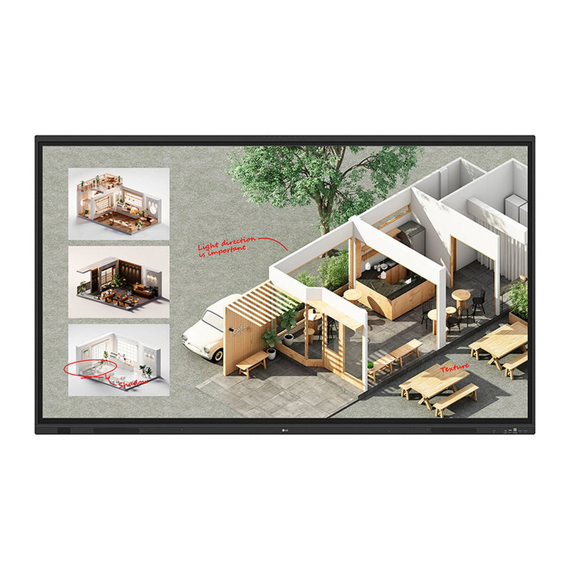 Pantalla Táctil Interactiva LG CreateBoard 86TR3DQ 86" 4K UHD (Android 14, 50 Puntos Táctiles)