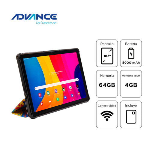 Tablet Advance SmartPad SP3703 10.1" WiFi (4GB/64GB, Android 15, gris)