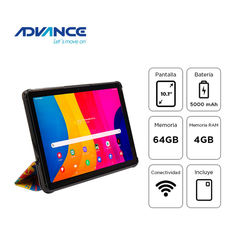 Tablet Advance SmartPad SP3703 10.1" WiFi (4GB/64GB, Android 15, gris)