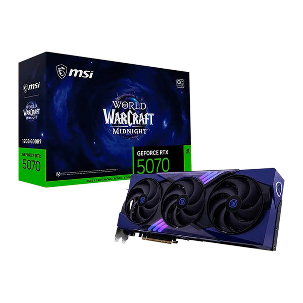 Tarjeta de Video MSI GeForce RTX 5070 WoW Midnight Void Edition OC 12GB (GDDR7, PCIe 5.0)