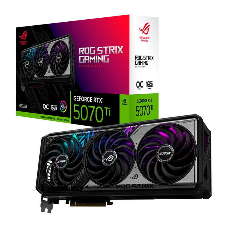 Tarjeta de video ASUS ROG Strix GeForce RTX 5070 Ti 16GB GDDR7 OC, PCIe 5.0
