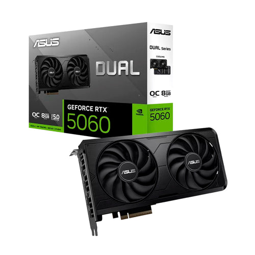 Tarjeta de Video ASUS Dual GeForce RTX 5060 OC EVO 8GB (GDDR7, PCIe 5.0)