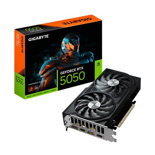 Tarjeta de Video Gigabyte GeForce RTX 5050 WINDFORCE OC V2 8GB (GDDR6, PCIe 5.0)