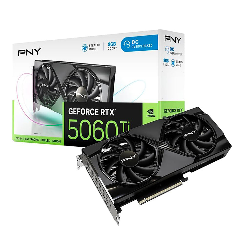 Tarjeta de Video PNY GeForce RTX 5060 Ti OC 8GB (GDDR7, PCIe 5.0)