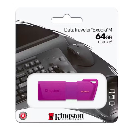Memoria USB Kingston DataTraveler Exodia M 64GB USB 3.2 Neon Morado
