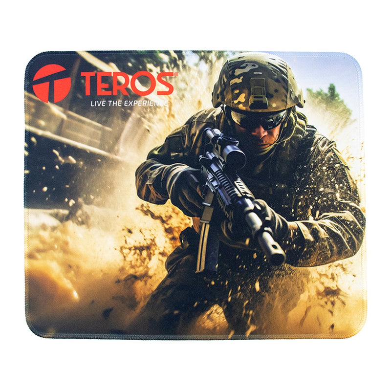Mousepad Teros TE-3018S con Diseño Impreso (32 x 27 cm)