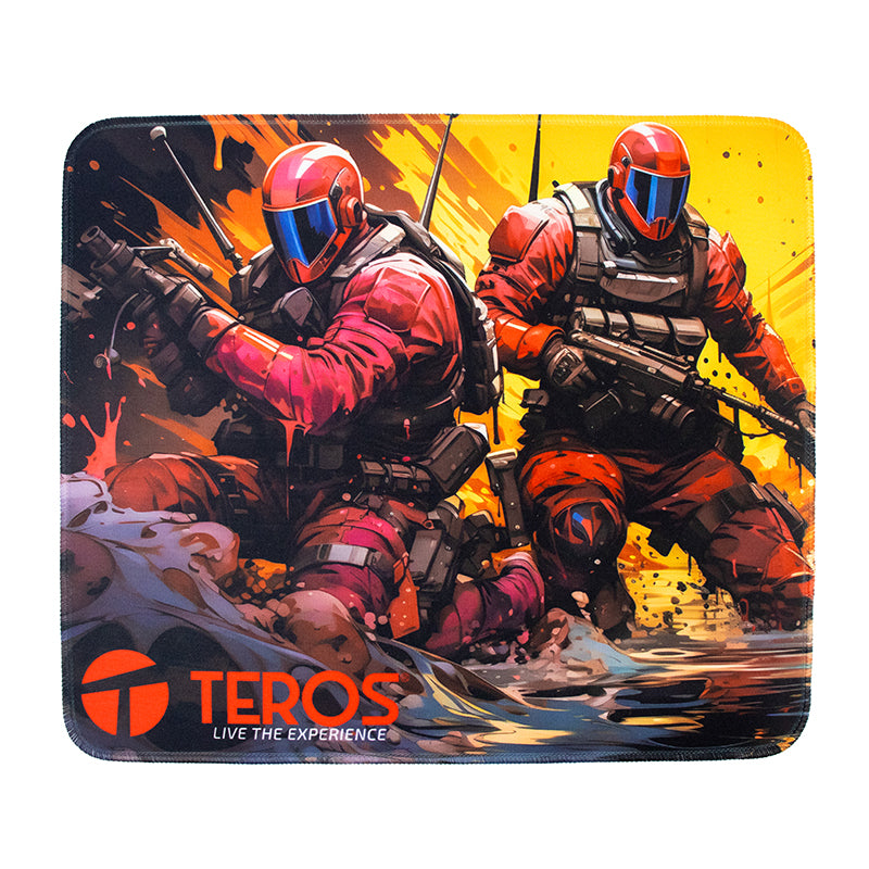 Mousepad Teros TE-3019S con Diseño Impreso (32 x 27 cm)