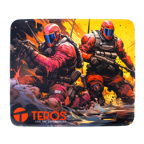 Mousepad Teros TE-3019S con Diseño Impreso (32 x 27 cm)