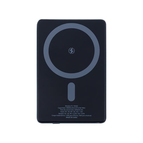 Powerbank Teros TE-7056D 10000 mAh Slim (USB-C y Carga Inalámbrica 15W)