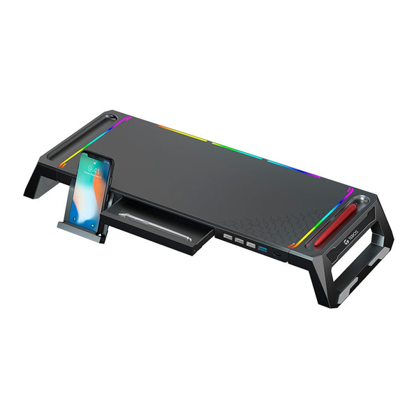 Soporte para Monitor Teros TE-7131N con Hub USB (4 Puertos, Soporte para Celular)