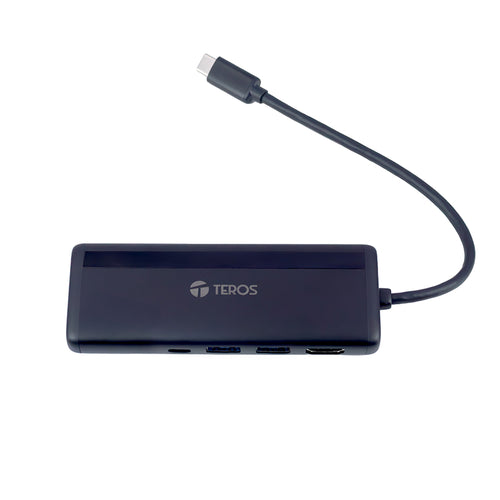 Hub USB-C Teros TE-7134N 7 en 1 HDMI 4K, RJ45 y PD 100W