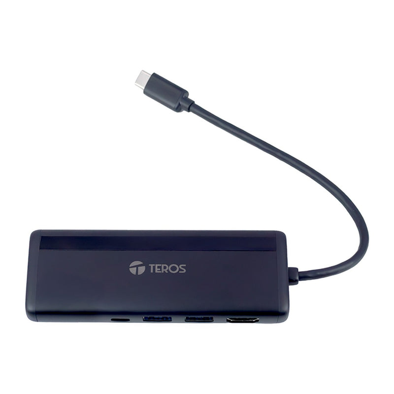 Hub USB-C Teros TE-7134N 7 en 1 HDMI 4K, RJ45 y PD 100W