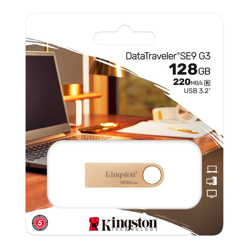 Memoria USB Kingston DataTraveler SE9 G3 128GB USB 3.2 (220MB/s, Metal)