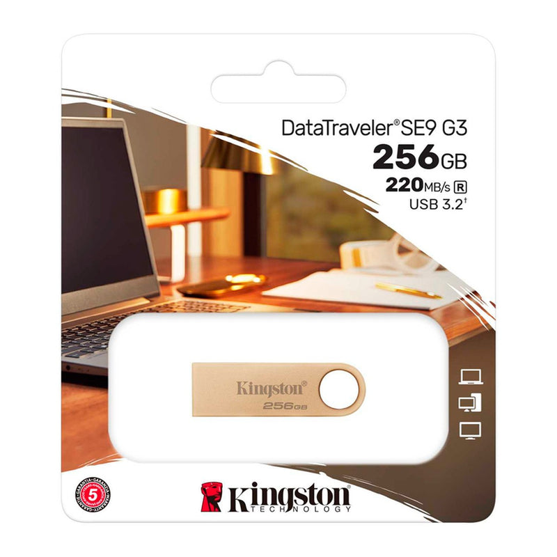 Memoria USB Kingston DataTraveler SE9 G3 256GB USB 3.2 (220MB/s, Metal)