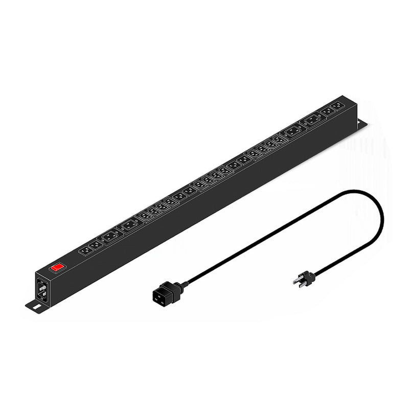 PDU para Rack Vertical 0U Elise 24 Tomas (8x NEMA + 12x C13 + 4x C19, 15A, C20)
