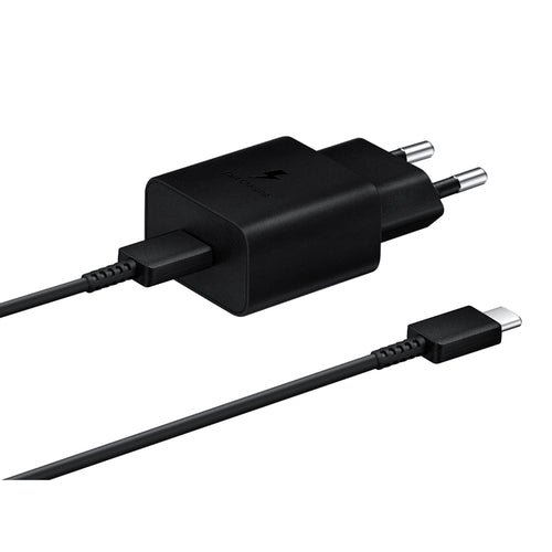 Cargador Samsung 15W USB-C con Cable Tipo-C (EP-T1510XBEGWW) Negro