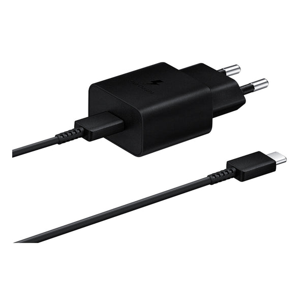 Cargador Samsung 15W USB-C con Cable Tipo-C (EP-T1510XBEGWW) Negro