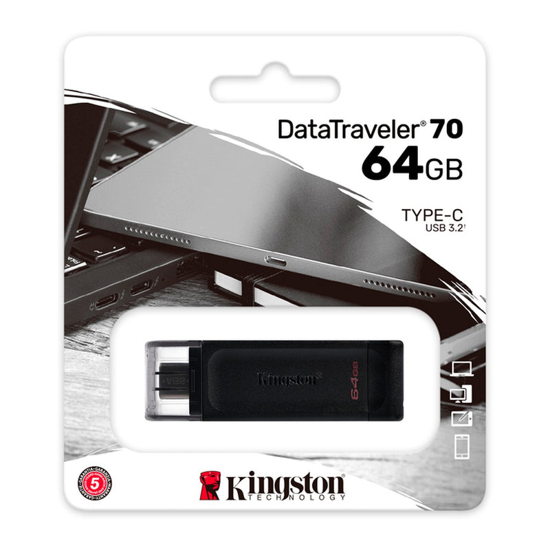 Memoria USB-C Kingston DataTraveler 70 64GB USB 3.2 Gen 1 (Tipo-C)