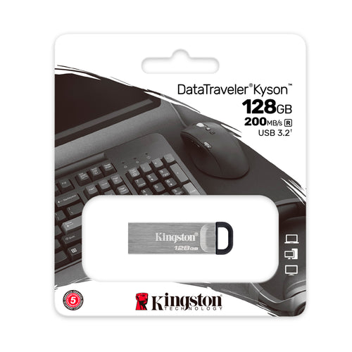 Memoria USB Kingston DataTraveler Kyson 128GB USB 3.2 (200MB/s, Metal)
