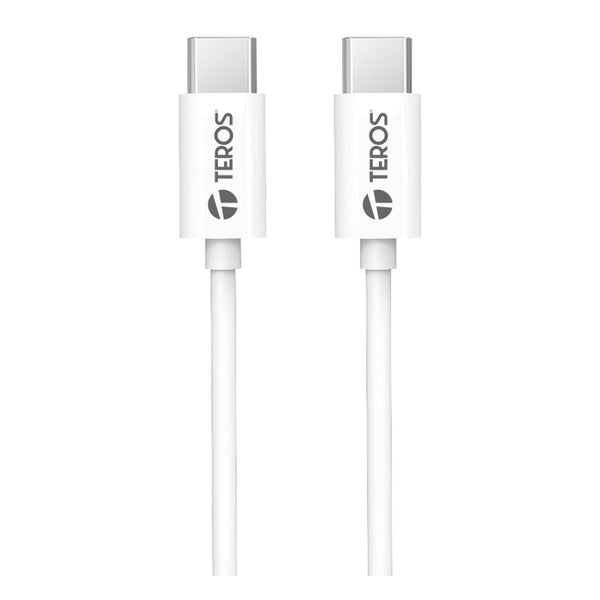 Cable USB-C a USB-C Teros TE-70209W 60W / 3A Blanco