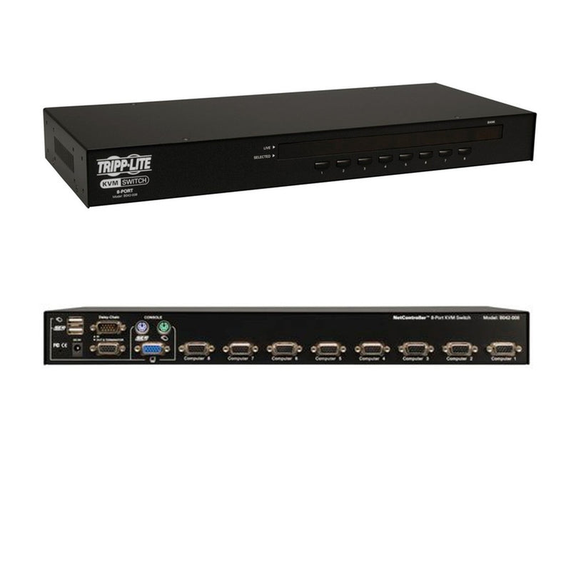 Switch KVM Tripp-Lite B042-008 NetController de 8 puertos USB/PS2, rack 1U
