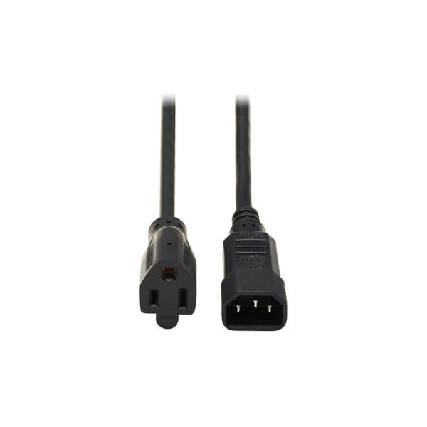 Cable de Alimentación Tripp-Lite P002-002, C14 a NEMA 5-15R, 0.61m
