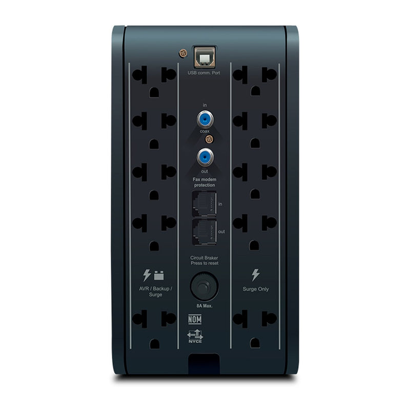 UPS Interactivo CDP R-Smart 1010i 1000VA/500W con AVR y LCD (10 Tomas, USB)