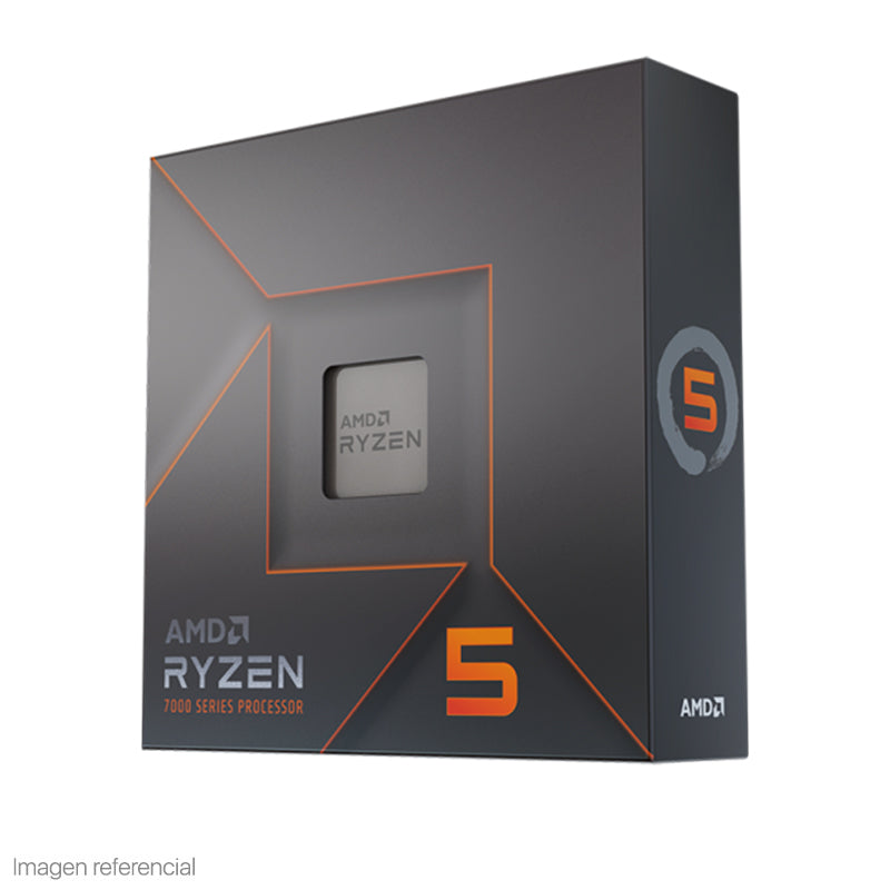 Procesador AMD Ryzen 5 7600X (AM5, 6 núcleos/12 hilos, hasta 5.3GHz, 32MB L3)