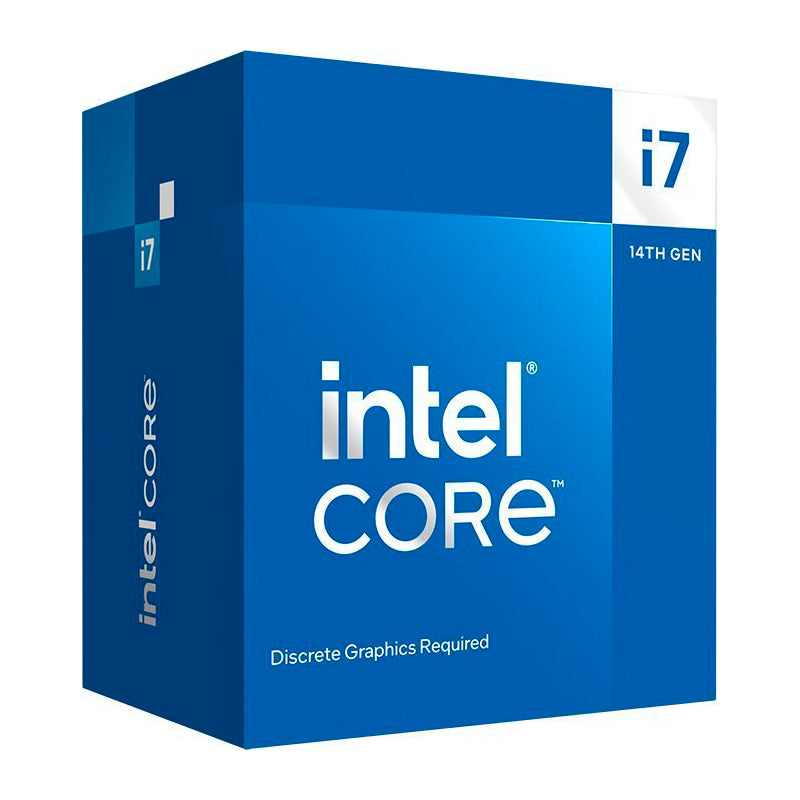 Procesador Intel Core i7-14700F (LGA1700, 20 núcleos/28 hilos, hasta 5.4GHz)