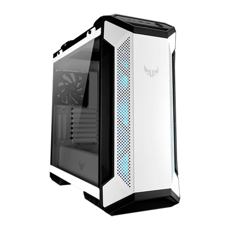 Case ASUS TUF Gaming GT501 Mid Tower blanco (E-ATX, 4 ventiladores preinstalados, vidrio templado)