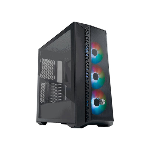 Case Cooler Master MasterBox 520 Mesh ARGB Mid Tower (mesh, 3 ventiladores ARGB, USB-C, negro)