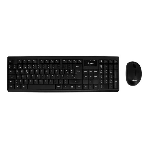 Kit Inalámbrico Teclado y Mouse TEROS TE-4071S (2.4 GHz, mouse 1000 DPI, negro)