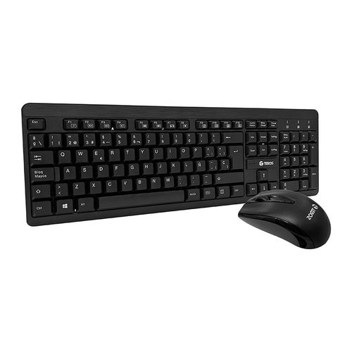 Kit Inalámbrico Teclado y Mouse TEROS TE-4061N (2.4 GHz, receptor nano USB, negro)