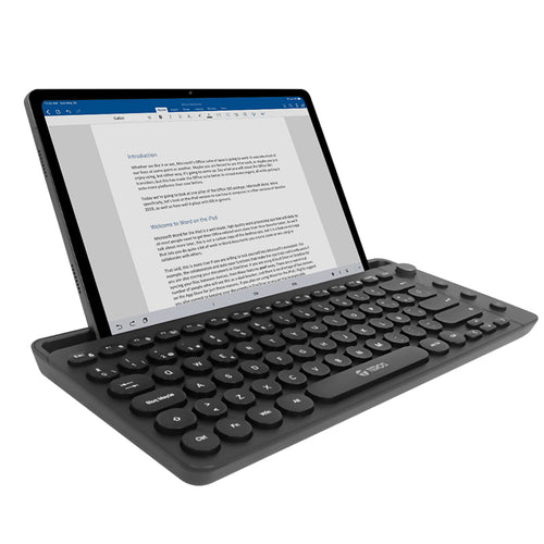 Teclado Inalámbrico TEROS TE-4064N (2.4 GHz + Bluetooth, 80 teclas, perilla de volumen, negro)