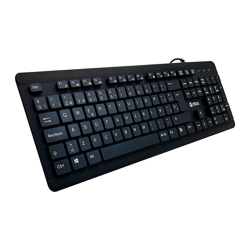 Teclado Lavable TEROS TE-4065N IPX7 USB (105 teclas, a prueba de agua, negro)