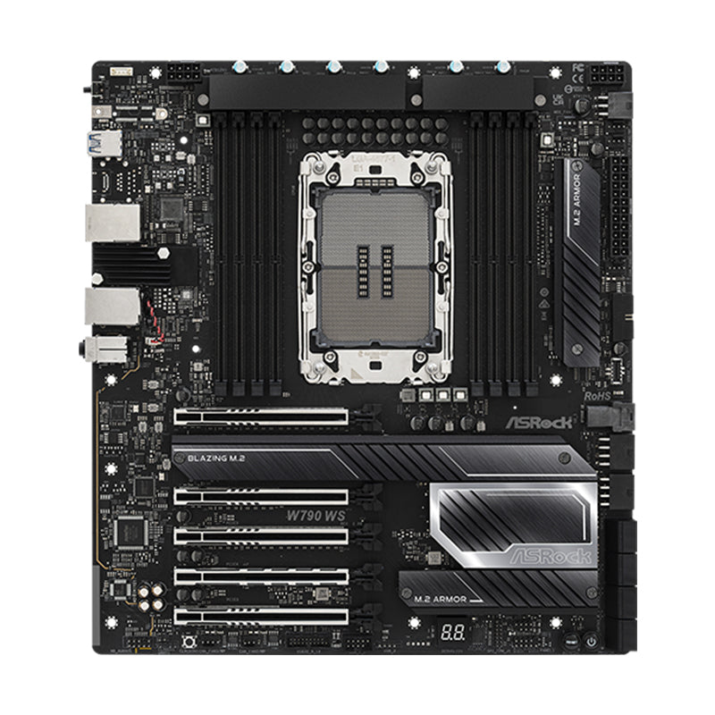 Placa Madre ASRock W790 WS R2.0 (Intel W790, LGA4677, DDR5 RDIMM, E-ATX)