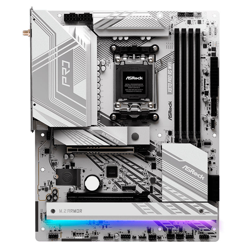 Placa Madre ASRock X870 Pro RS WiFi (AMD X870, Socket AM5, DDR5, Wi-Fi, ATX)