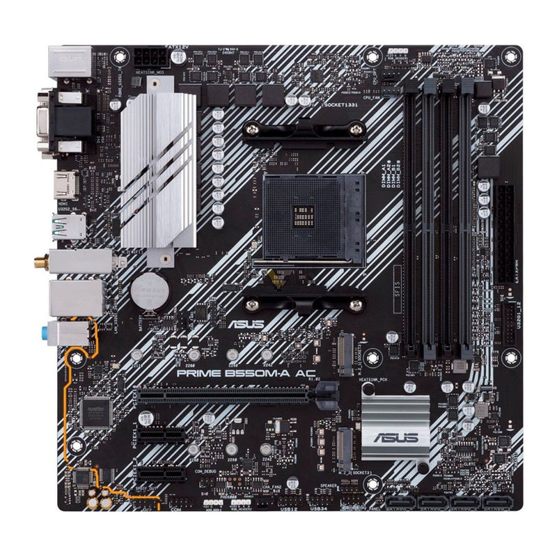 Placa Madre ASUS PRIME B550M-A AC (AMD B550, Socket AM4, DDR4, Wi-Fi, mATX)