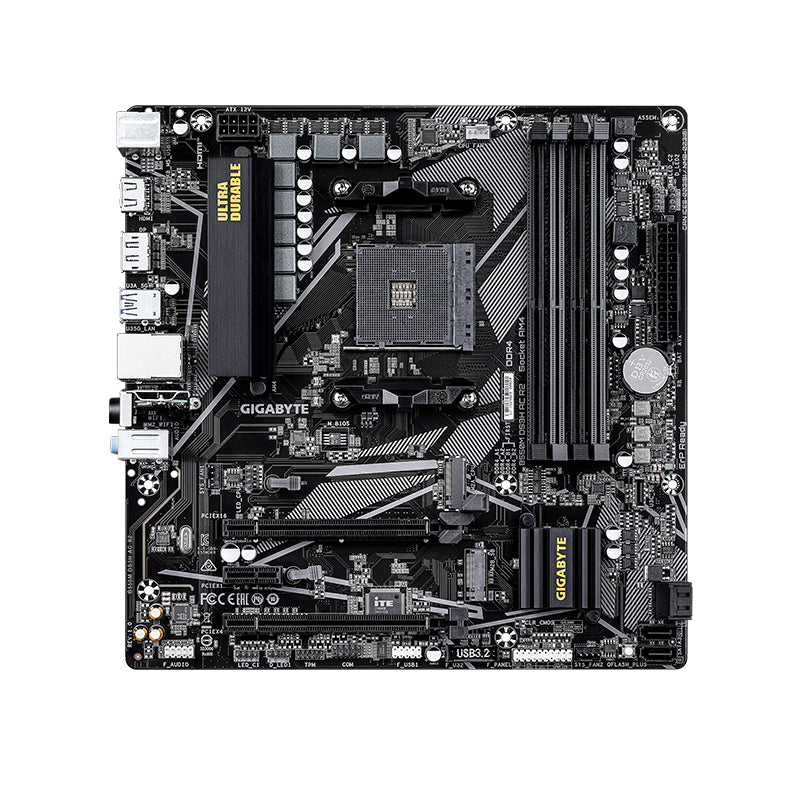 Placa Madre Gigabyte B550M DS3H AC R2 (AMD B550, Socket AM4, DDR4, Wi-Fi, mATX)