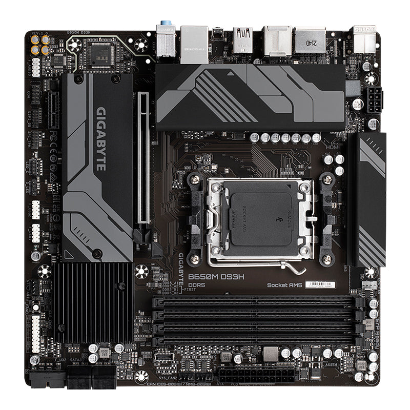 Placa Madre Gigabyte B650M DS3H (AMD B650, Socket AM5, DDR5, mATX)
