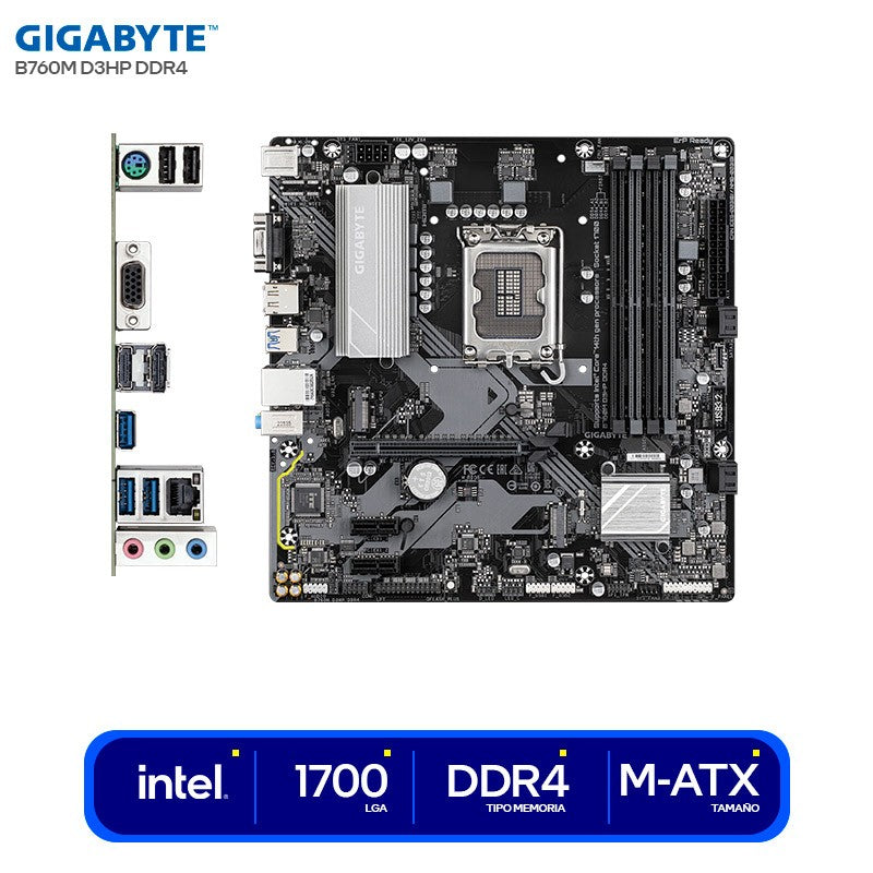 Placa Madre Gigabyte B760M D3HP DDR4, Intel B760, LGA1700, mATX