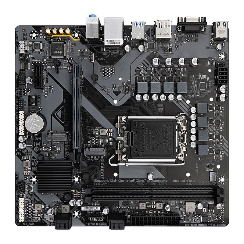 Placa Madre Gigabyte B760M E (Intel B760, LGA1700, DDR5, mATX)