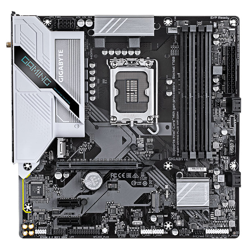 Placa Madre Gigabyte B760M Gaming Plus WiFi DDR4 (Intel B760, LGA1700, DDR4, Wi-Fi, mATX)