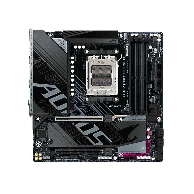 Placa Madre Gigabyte B840M AORUS Elite WiFi6E (AMD B840, Socket AM5, DDR5, Wi-Fi 6E, mATX)