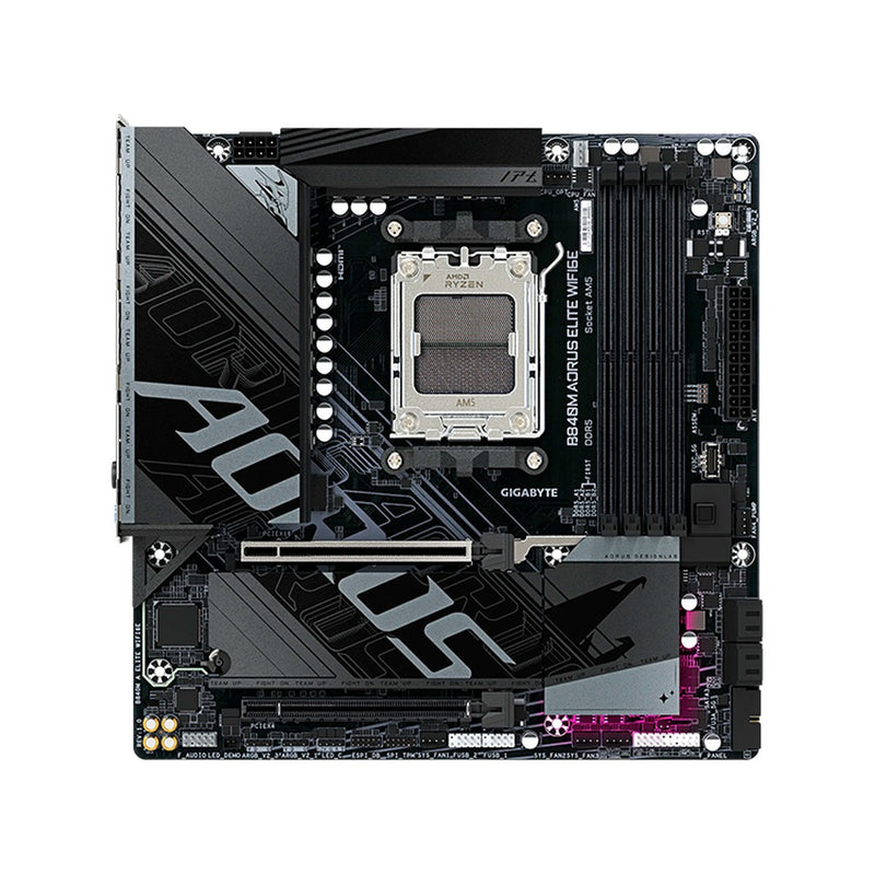 Placa Madre Gigabyte B840M AORUS Elite WiFi6E (AMD B840, Socket AM5, DDR5, Wi-Fi 6E, mATX)