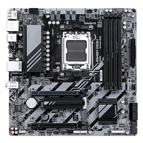 Placa Madre Gigabyte B840M DS3H (AMD B840, Socket AM5, DDR5, mATX)