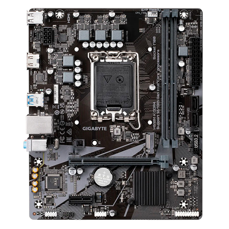 Placa Madre Gigabyte H610M K DDR4 (Intel H610, LGA1700, DDR4, mATX)