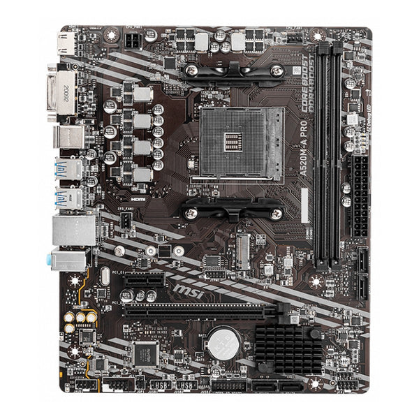 Placa Madre MSI A520M-A PRO (AMD A520, Socket AM4, DDR4, mATX)