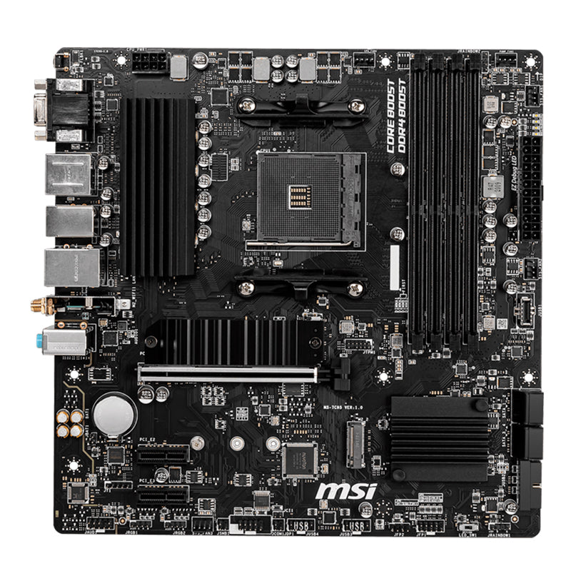 Placa Madre MSI B550M PRO-VDH WiFi (AMD B550, Socket AM4, DDR4, Wi-Fi, mATX)