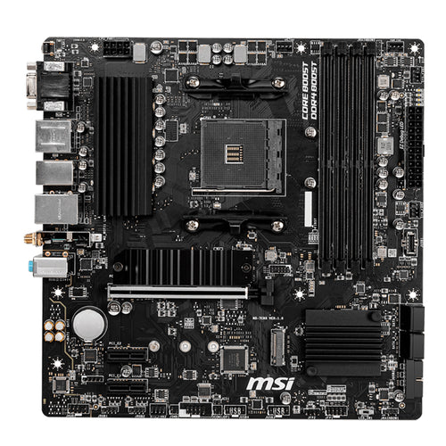 Placa Madre MSI B550M PRO-VDH WiFi (AMD B550, Socket AM4, DDR4, Wi-Fi, mATX)
